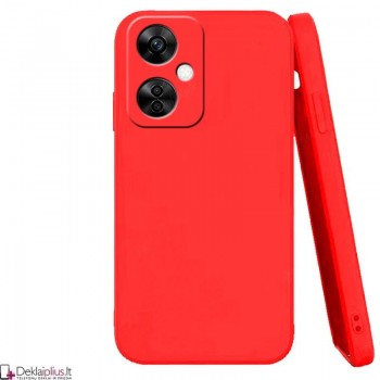 Liquid Air silikoninis dėklas su kameros apsauga - raudonas (Oneplus Nord Ce 3 Lite)